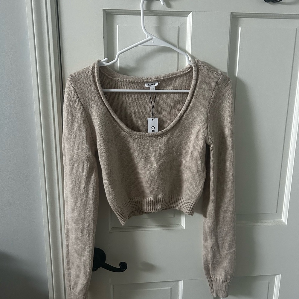 garage crop sweater